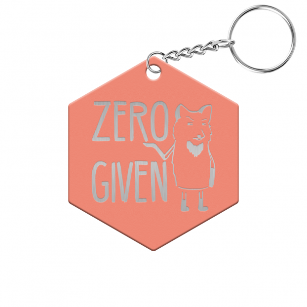 Zero Fox Given Hexagon Keychain